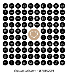 97 Art White icon vector icon set 