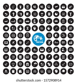 97 education White vector icon set