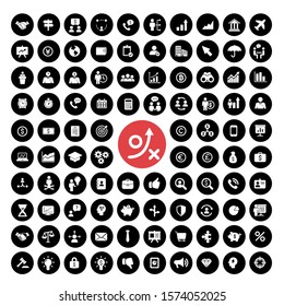 97 White Business icon vector set