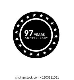 97 years anniversary celebration simple logo