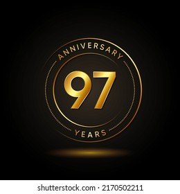 97 Years Anniversary Celebration Vector Template Design Illustration