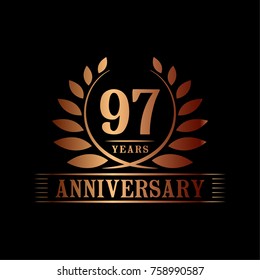 97 years anniversary logo template.
