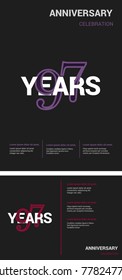 97 Years Anniversary Logotype design with overlapping styles between numbers and letters