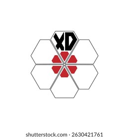 973 diamond shape alphabet letter pentagon geometric educational learning flower logo X D