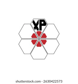 979 diamond shape alphabet letter pentagon geometric educational learning flower logo X P