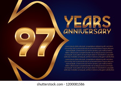 97th Anniversary numbers. background for anniversary