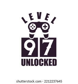 97th Birthday for Gaming lovers Level 97 Unlocked