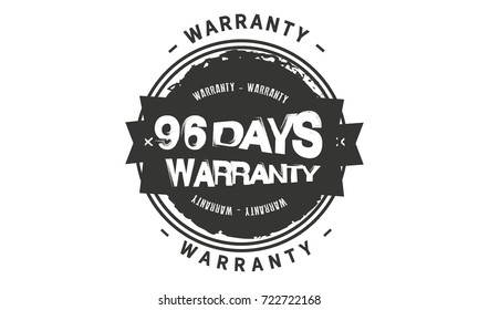 98 days warranty icon vintage rubber stamp guarantee