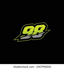 vector de diseño de carreras de números 98