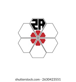 986 diamond shape alphabet letter pentagon geometric educational learning flower logo Z A