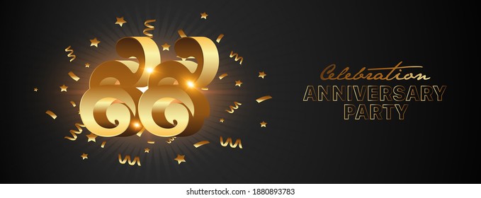99 Anniversary template, Golden 3d  with khmer number for anniversary, Luxury anniversary over black and abstract background, Banner, poster, celebrate banner template, Vector