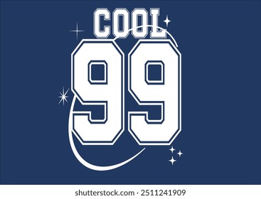 99 Estampado de camiseta deportiva atlética