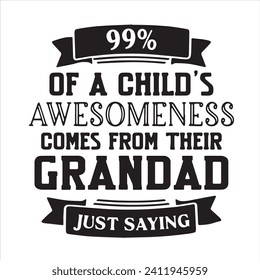 99% of a child's awesomeness comes from their grandad just saying background inspirational positive quotes, motivational, typography, lettering design