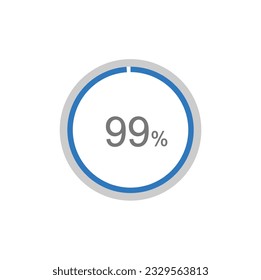 99% circle diagrams Infographics vector, 99 Percentage ready to use for web design.