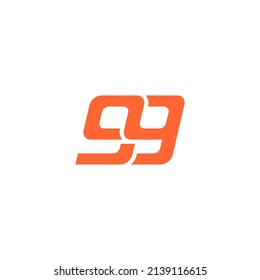 99 Number Font Logo Design