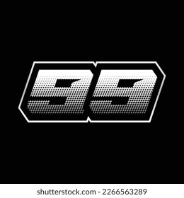 99 Number Speed Logo Design Template Inspiration, Vector Illustration For Sticker, Racing.