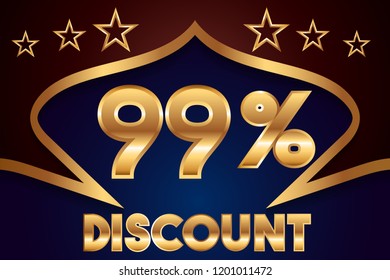 99% off discount promotion sale,  sale promo marketing.