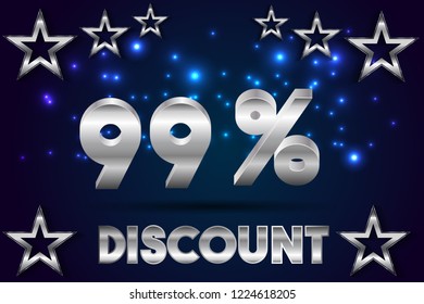 99% off discount promotion sale,  sale promo marketing.