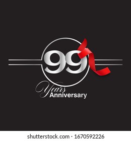 99 Year Anniversary celebration Vector Template Design Illustration