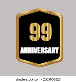 99 year anniversary celebration, vector design for celebrations, invitation cards and greeting cards