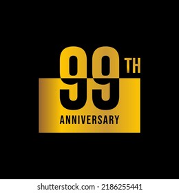 99 year anniversary design template. vector template illustration