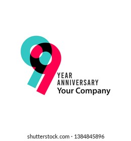 99 Year Anniversary Vector Template Design Illustration