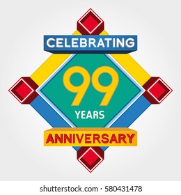 99 Years Anniversary Celebration Design.