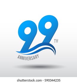 99 Years Anniversary Celebration Design.