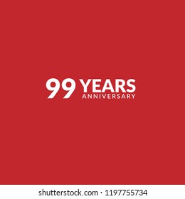 99 years anniversary celebration simple logo