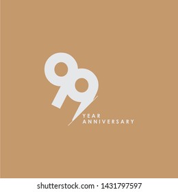 99 Years Anniversary Celebration Vector Template Design Illustration
