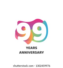 99 Years anniversary design. Vector illustration eps 10