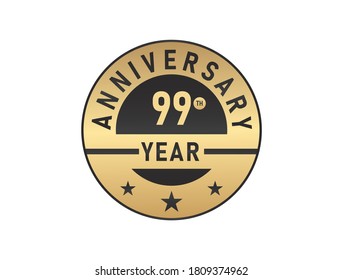 99 years anniversary image vector logotype 