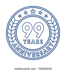 99 years anniversary logo template. 