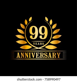 99 Years Anniversary Logo Template.