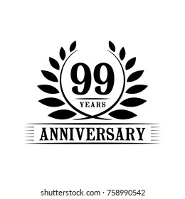 99 years anniversary logo template.