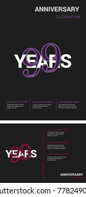 99 Years Anniversary Logotype design with overlapping styles between numbers and letters