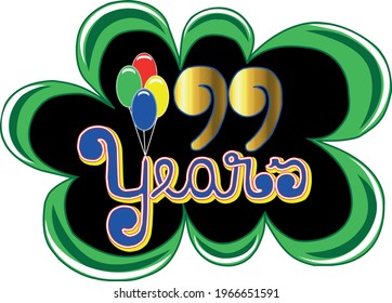 99 years black green and golden