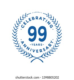 99 years design template. 99th vector and illustration.