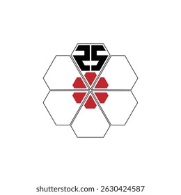 995 diamond shape alphabet letter pentagon geometric educational learning flower logo Z S