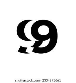 999 monogram letter icon design template