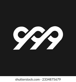 999 plantilla de diseño de iconos de letras monográficas