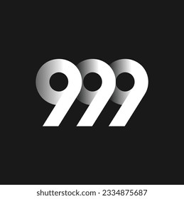 999 monogram letter icon design template