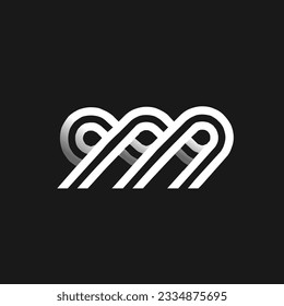 999 plantilla de diseño de iconos de letras monográficas