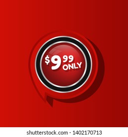 9.99 $ only - special offer - glossy button. 