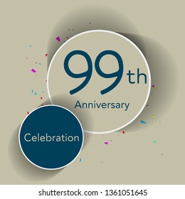 99th anniversary logo with the classic stage, gives a simple feel but looks elegant, this design is suitable for greeting cards or invitation cards