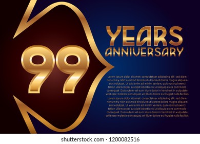 99th Anniversary numbers. background for anniversary