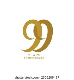 99th logo, 99th Anniversary Logo, Vector Template Design element for birthday, invitation, wedding, jubilee and greeting card illustration.