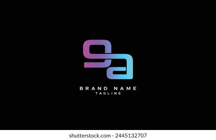 9A, A9, GA, AG, Abstraktes anfängliches Monogramm-Buchstaben-Alphabet-Logo-Design