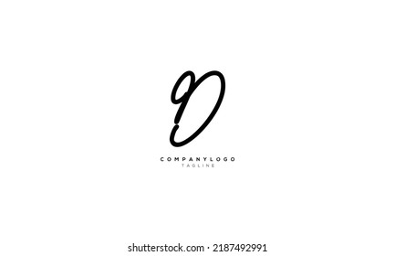 9D D9 Abstract initial monogram letter alphabet logo design