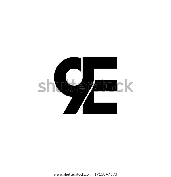 9e Letter Original Monogram Logo Design Stock Vector Royalty Free